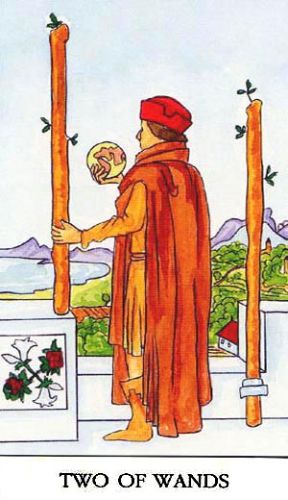 Značenje tarot karte Dvojka štapova