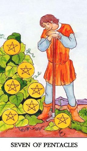 Značenje tarot karte Sedmica pehara