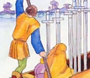 Značenje tarot karte Šestica mačeva